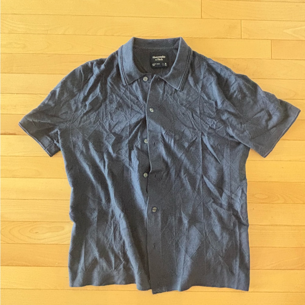 Abercrombie & Fitch Dark Blue Polo Shirt